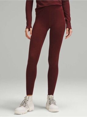 Lululemon Merino Wool Base Layer Tight 28” Seamless Leggings Sz 6